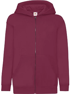 Classic Kids Sweat Jacket Dětská mikina s kapucí model 22534782 burgundy - Fruit of the Loom