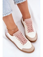 Dámské Kožené Tenisky model 21693337 Bílé - Zazoo