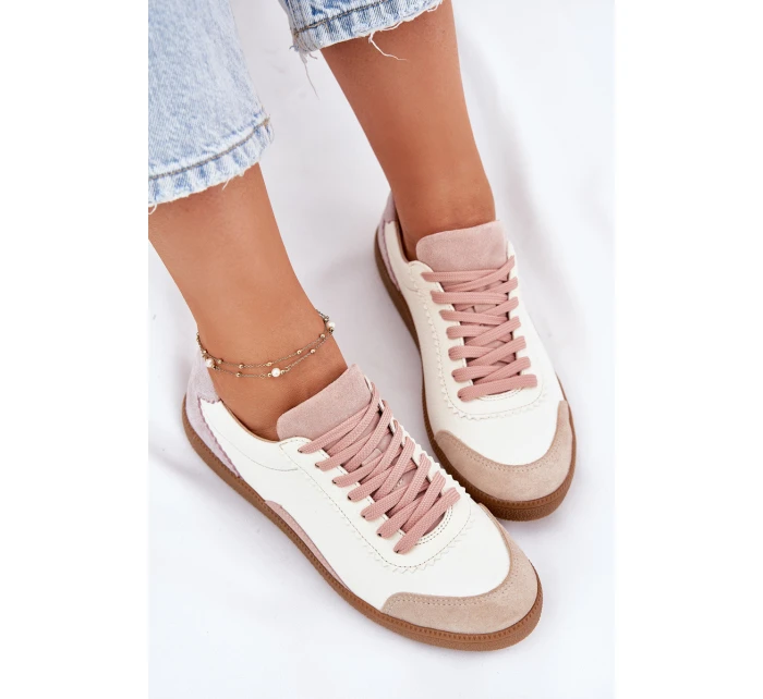 Dámské Kožené Tenisky model 21693337 Bílé - Zazoo