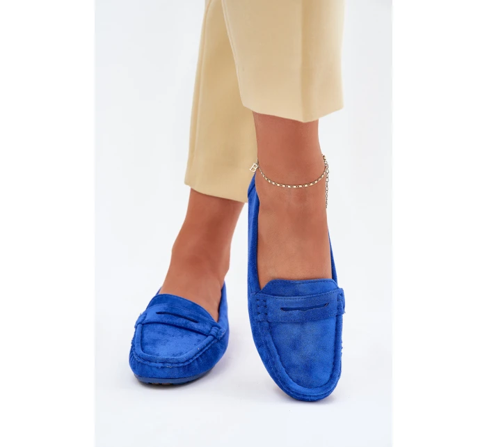 Damskie Zamszowe Mokasyny Kobaltowe Lenvie