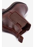 Pánské kožené boty Chelsea Big Star model 22386507 tmavě hnědé - Big Star Shoes