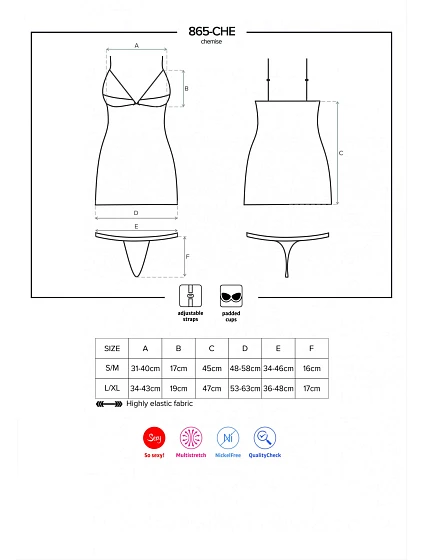 košilka   model 7050241 - Obsessive