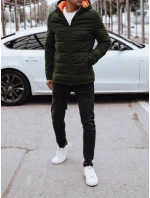 Pánska prešívaná zimná bunda s kapucňou zelená FashionStreet TX4893