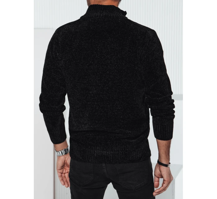 Pánsky čierny sveter FashionStreet WX2235 Pánsky čierny sveter FashionStreet WX2235