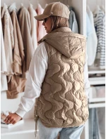 Dámská přechodná prošívaná vesta camel Dstreet model 21987037 - FashionStreet Dámská přechodná prošívaná vesta camel Dstreet model 21987037 - FashionStreet