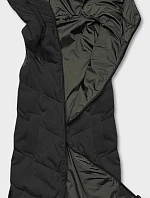 Dámska dlhá obojstranná čierna vesta (B8137-1)