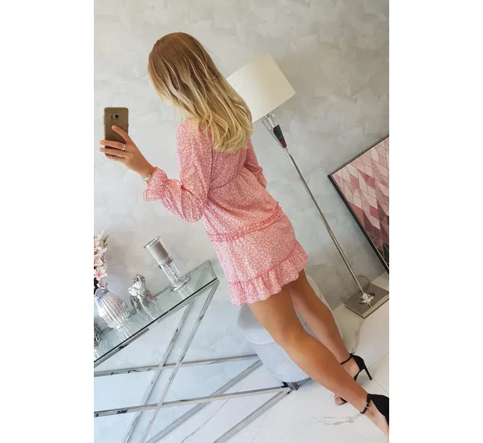 Šaty s ozdobnými volánikmi tmavo marhuľová Šaty s ozdobnými volánikmi tmavo marhuľová