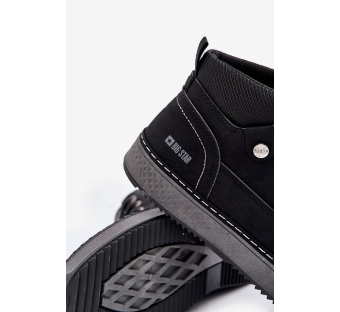 Sznurowane Botki Męskie Big Star OO174559 Hi-Poly System Czarne