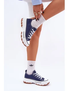 Nízké Dámské Tenisky Na Platformě Tmavě Modré model 21683095 - EVENTO