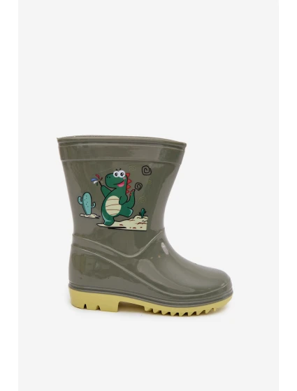 Dětské holínky tmavě zelené model 21794020 - Boto Dětské holínky tmavě zelené model 21794020 - Boto