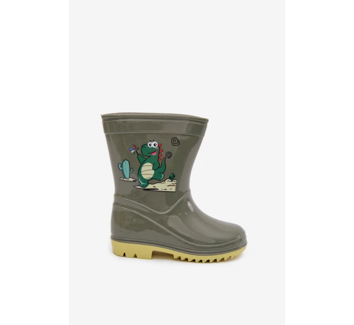 Dětské holínky tmavě zelené model 21794020 - Boto Dětské holínky tmavě zelené model 21794020 - Boto