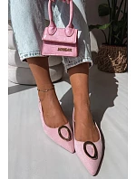 Dámske sandále na nízkom podpätku s ozdobou Pink Sparkle