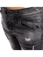 Pánske džínsové šortky GLANO - čierne