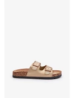 Dámske papuče Fronila so zlatými prackami