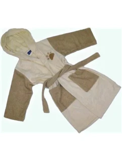 VÝPREDAJ - Detský župan s labkou 2748 béžový - Veratex