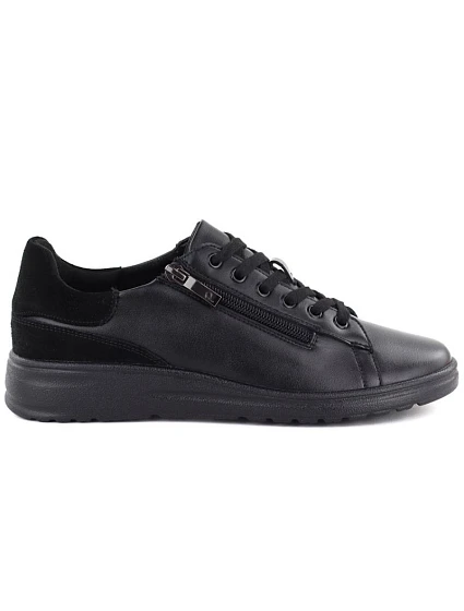 Dámské černé kožené polobotky na zip model 22068866 - Potocki