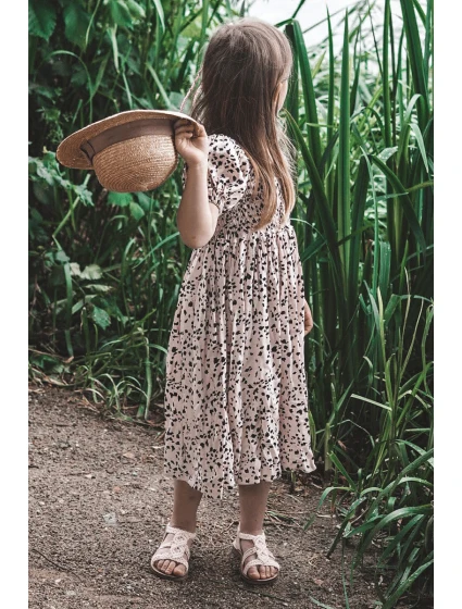 Dziecięce Plecione Wsuwane Sandały Różowe Tracy