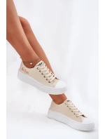 Trampki Damskie Na Platformie Lee Cooper LCW-24-44-2464L Beżowe