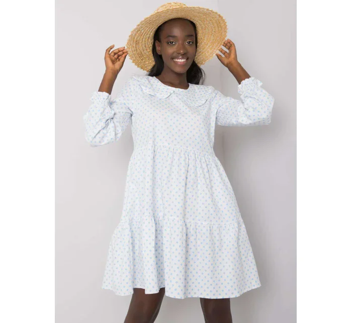 Šaty 123 SK 187576.40P biela a modrá