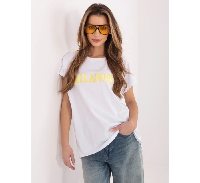 T shirt RV TS model 22020767 biało żółty - FPrice