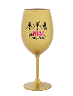 VYŽADOVANÉ CVIČENIE - zlatý pohár na víno 350 ml
