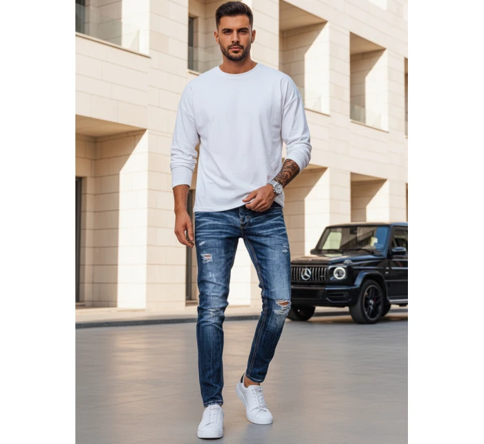 Pánske modré džínsové nohavice FashionStreet UX3948