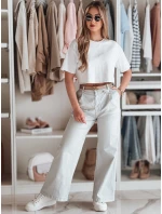 Dámské kalhoty s širokými nohavicemi modrá Dstreet model 21987125 - FashionStreet