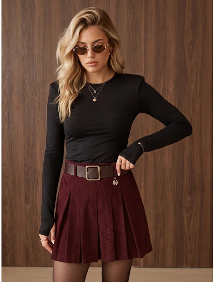Bluzka damska z rękawem czarna model 22394713 - FashionStreet