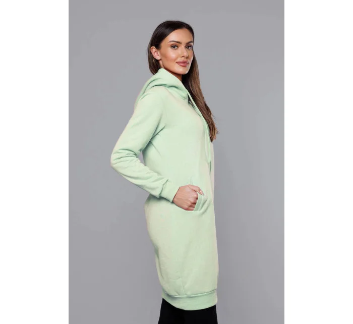 Dlhá tepláková mikina v pistáciovej farbe (YS10005-39) Dlhá tepláková mikina v pistáciovej farbe (YS10005-39)