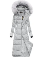 Dámska dlhá zimná bunda s kapucňou (7688)