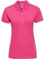 Russell Athletic 566F Dámske elastické polo tričko z piké 10.566F fuchsiová