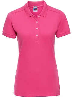 Russell Athletic 566F Dámske elastické polo tričko z piké 10.566F fuchsiová