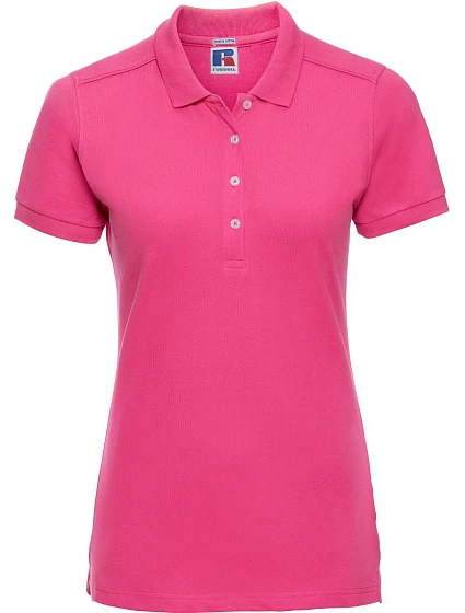 Russell Athletic 566F Dámske elastické polo tričko z piké 10.566F fuchsiová