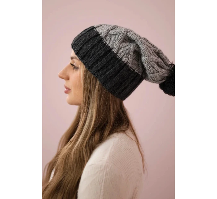 Milano fleecová čiapka K203 svetlo šedá + grafitová