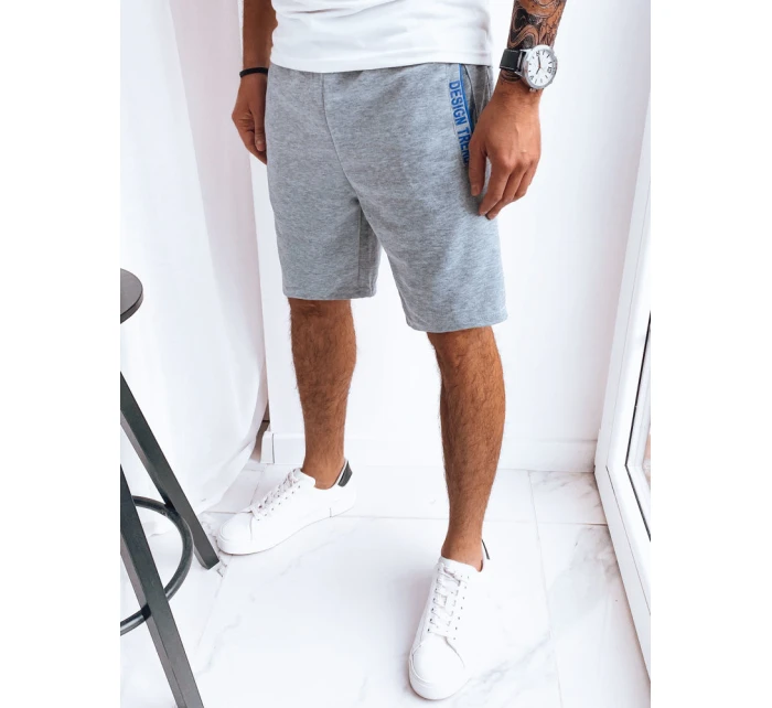 FashionStreet pánske svetlosivé teplákové šortky SX2223
