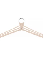 BRAZÍLSKA ZÁVESNÁ SEDACIA SEDAČKA HAMAK 100x50 cm PRÍRODNÉ S PUSHION PUSH WHITE