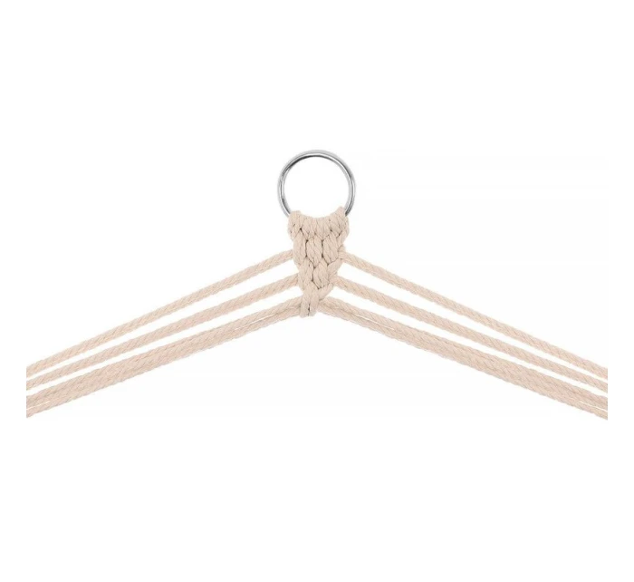 BRAZÍLSKA ZÁVESNÁ SEDACIA SEDAČKA HAMAK 100x50 cm PRÍRODNÉ S PUSHION PUSH WHITE