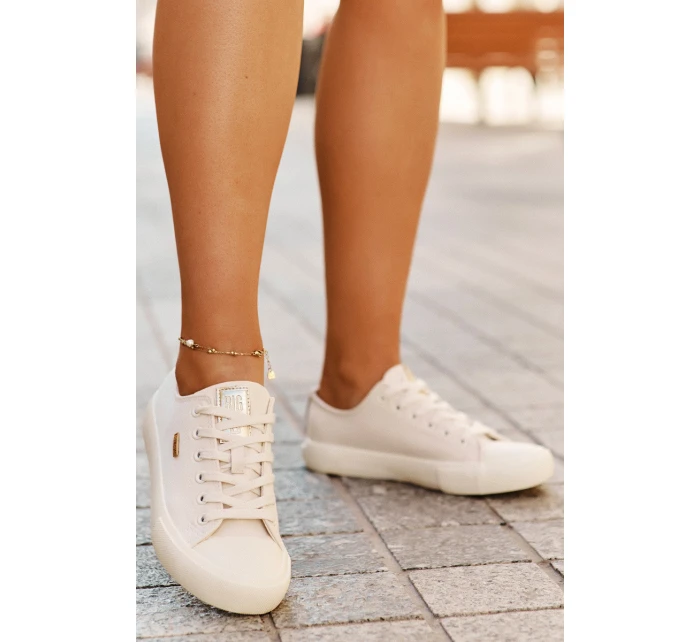 Materiałowe Trampki Damskie Big Star RR274768 Beżowe