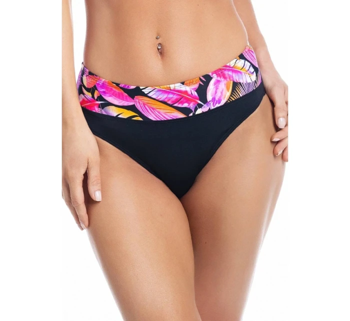 Spodný diel plaviek Mimi K1101 čierno-ružový - Fantasy