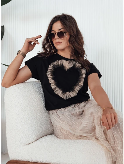 Dámske tričko TICKER čierne FashionStreet RY2344