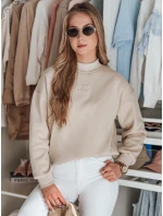 Dámská oversize mikina s nášivkou béžová Dstreet model 21988079 - FashionStreet