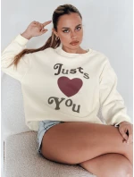 Dámská mikina s potiskem LOVE béžová Dstreet model 21988187 - FashionStreet