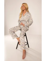 Dámské pyžamo De Lafense 721 Aster dł/r M-2XL