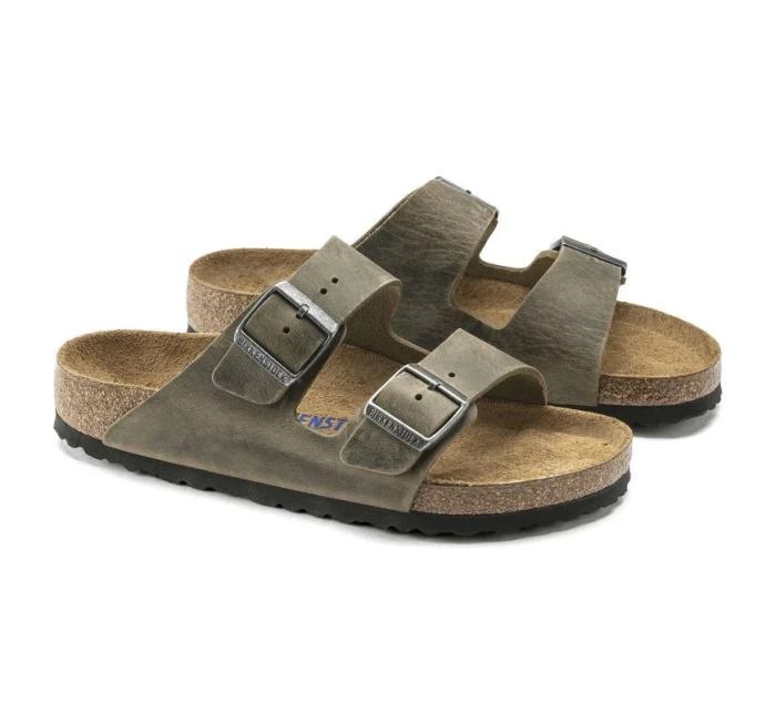 Dámske/pánske žabky Birkenstock Arizona Soft Footbed Oiled Leather Narrow Faded Khaki (1019377) Dámske/pánske žabky Birkenstock Arizona Soft Footbed Oiled Leather Narrow Faded Khaki (1019377)