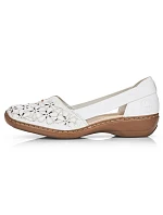 W bílá kožená polobotka model 22050397 - Rieker