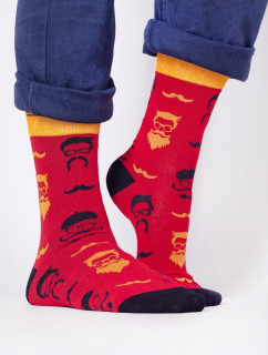 Yoclub Bavlnené ponožky Vzory Farby SKA-0054F-H400 Maroon