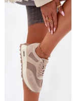 Dámske semišové tenisky na platforme Big Star HI-POLY SYSTEM - béžové Dámske semišové tenisky na platforme Big Star HI-POLY SYSTEM - béžové