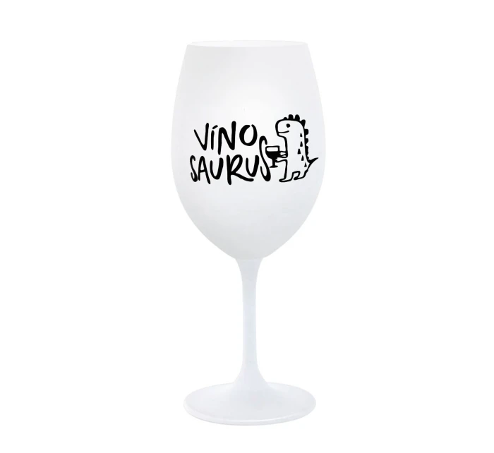 VÍNOSAURUS - bílá sklenice na víno 350 ml