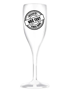 Personalizovaná nerozbitná pohár na prosecco – najlepšie xx SINCE xx
