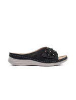 Originální černé nazouváky dámské na plochém podpatku Originální černé nazouváky dámské na plochém podpatku